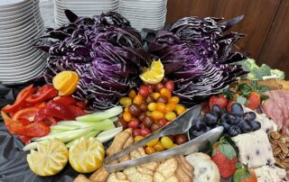 city centre events snack table closeup