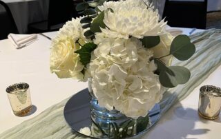 city centre events table bouquet closeup